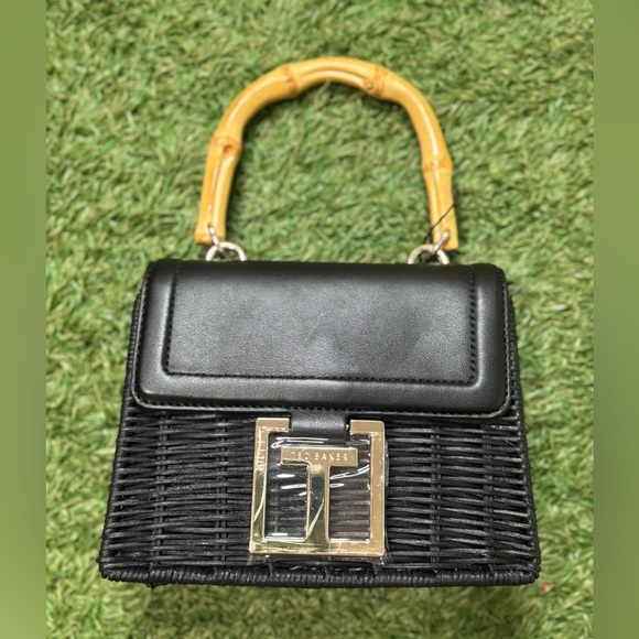 Ted Baker Handbags - Ted Baker Jaysisa Bamboo Top Handle Rattan Basket Crossbody Bag - NWT